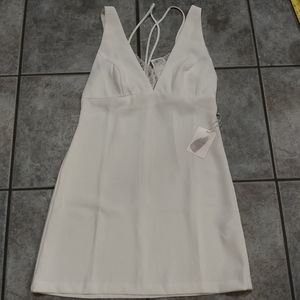(2/$40) NWT F21 White lace mini dress size small